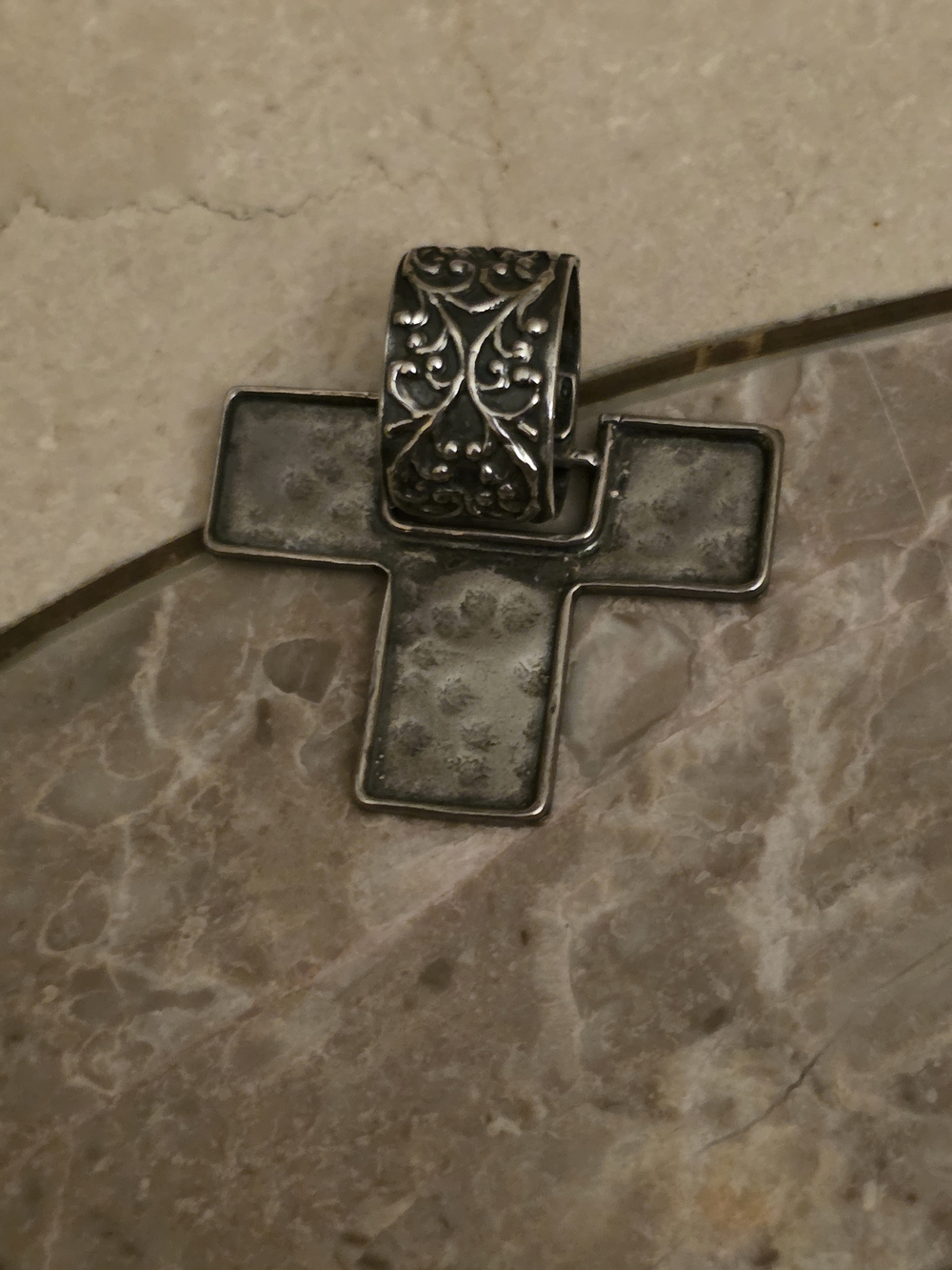 Silpada Antiqued Silver-Tone Cross Pendant